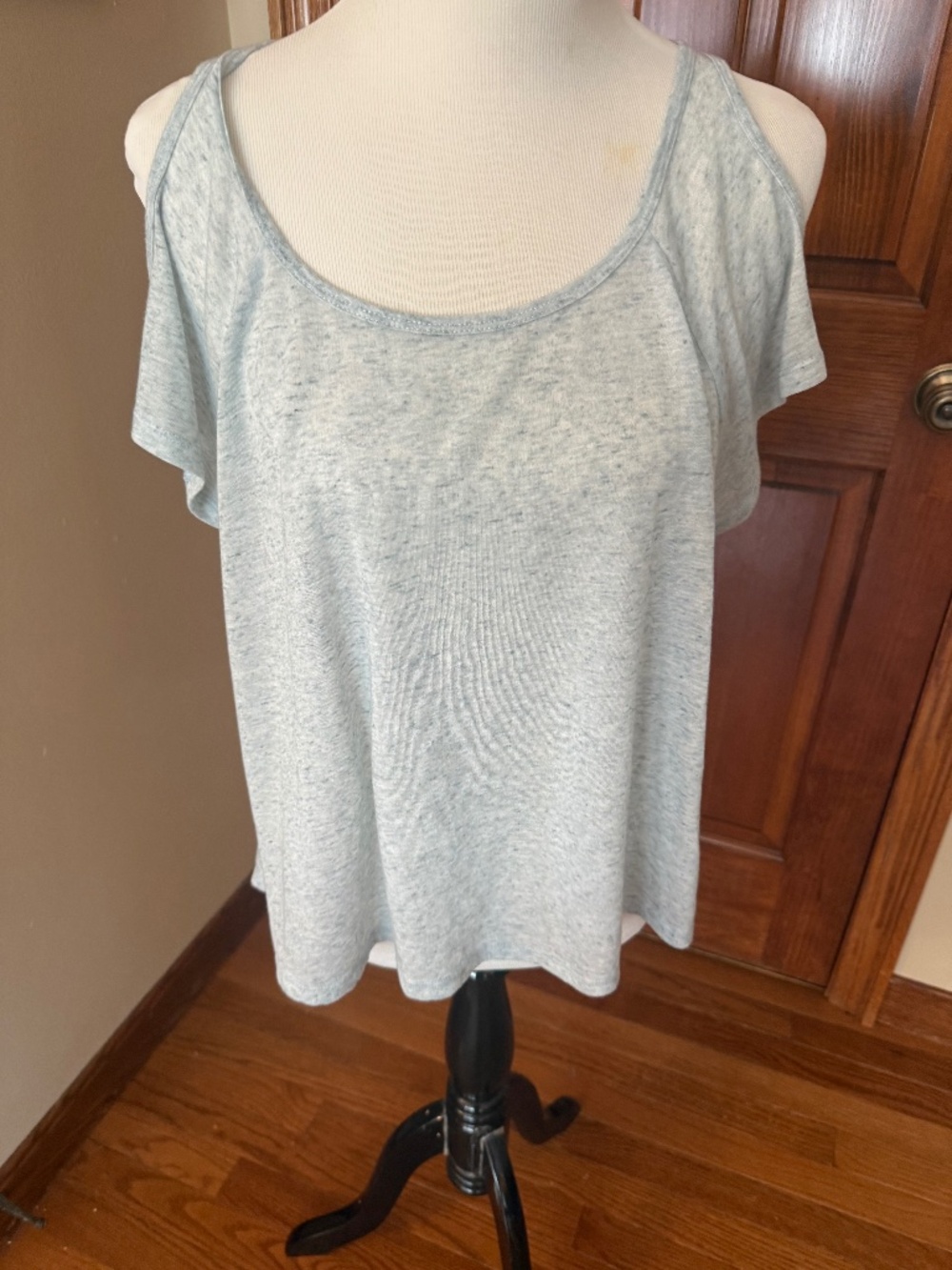 Corson linen cut out sleeve tee